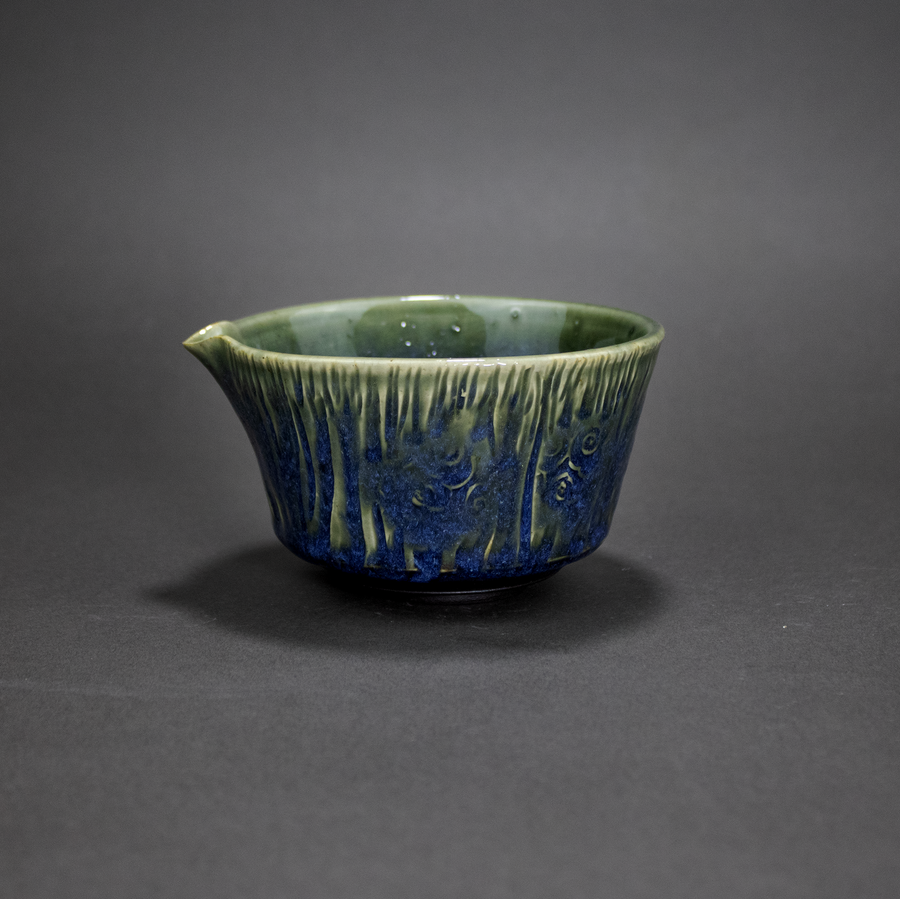 Katakuchi Chawan Uzumaki con Vertedero / Pieza única, hecha a mano